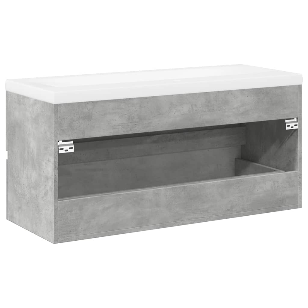 Ensemble de meubles de salle de bain 2 pcs gris béton