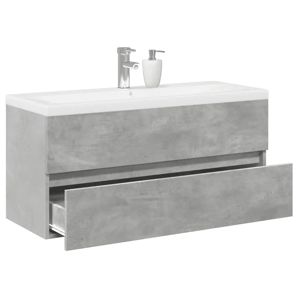 Ensemble de meubles de salle de bain 2 pcs gris béton - XIOS