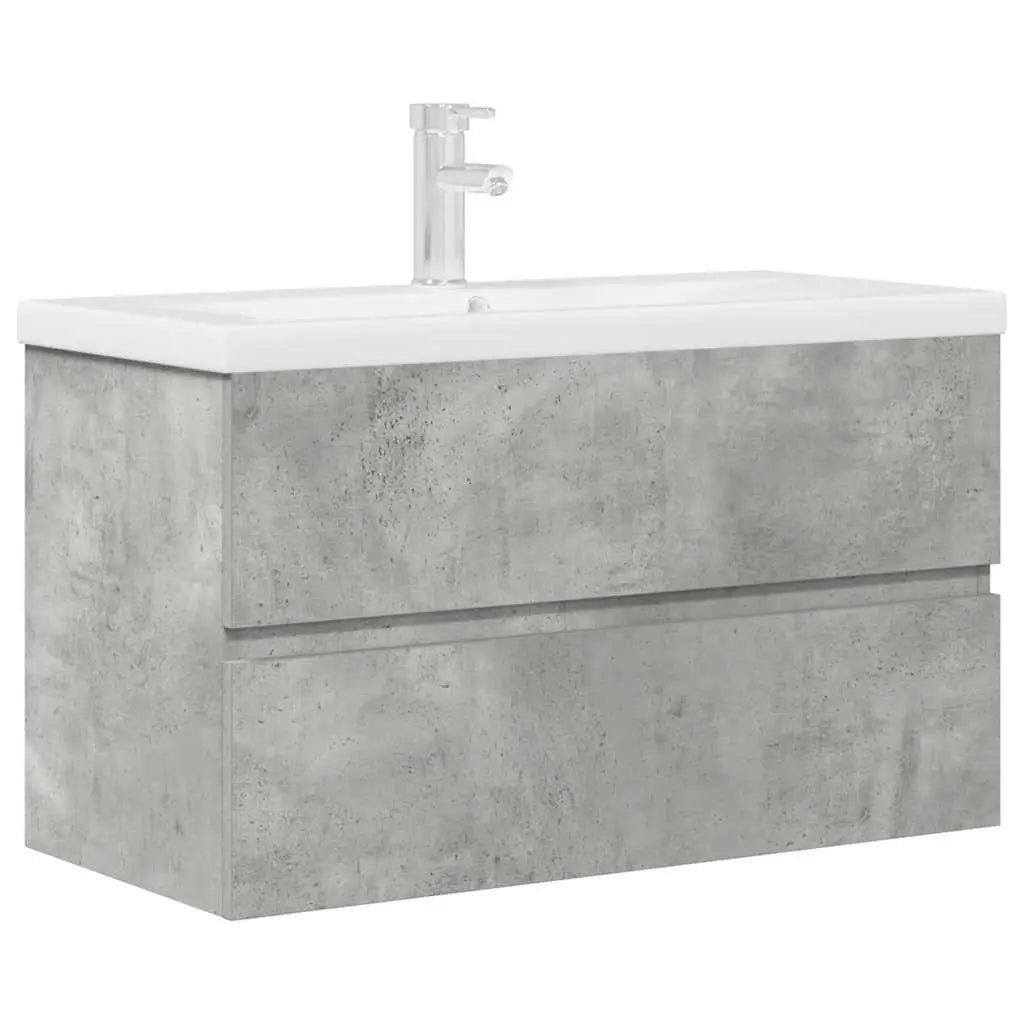 Ensemble de meubles de salle de bain 2 pcs gris béton - XIOS