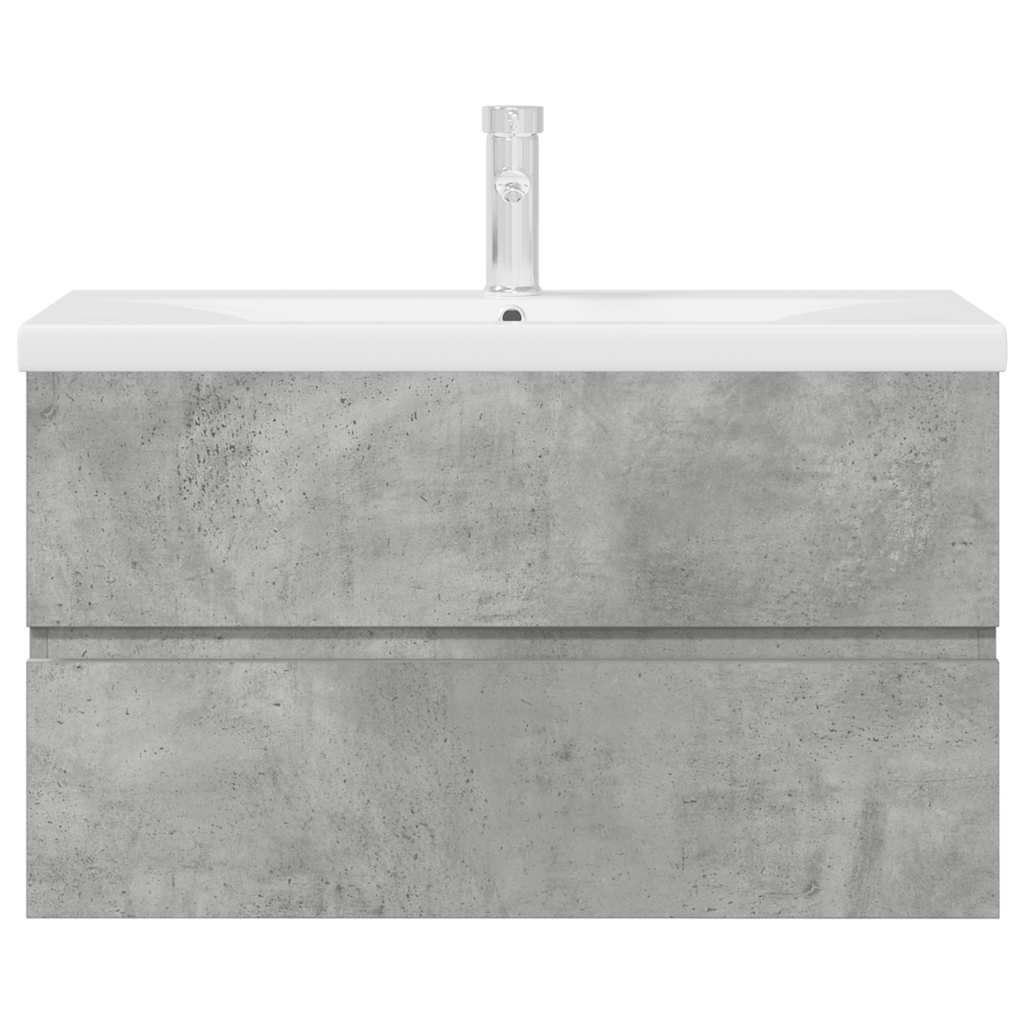 Ensemble de meubles de salle de bain 2 pcs gris béton