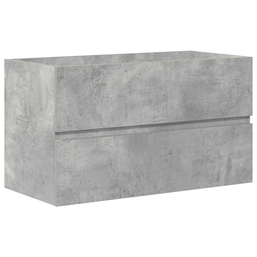 Ensemble de meubles de salle de bain 2 pcs gris béton