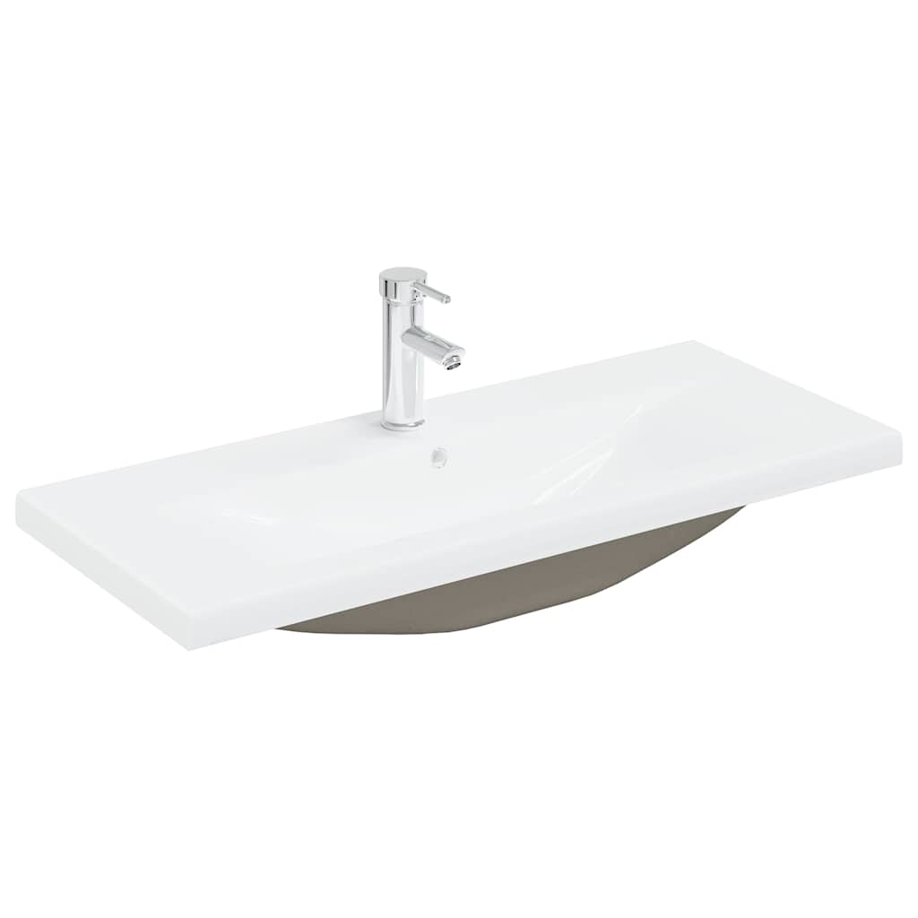 Ensemble de meubles de salle de bain 2 pcs gris béton