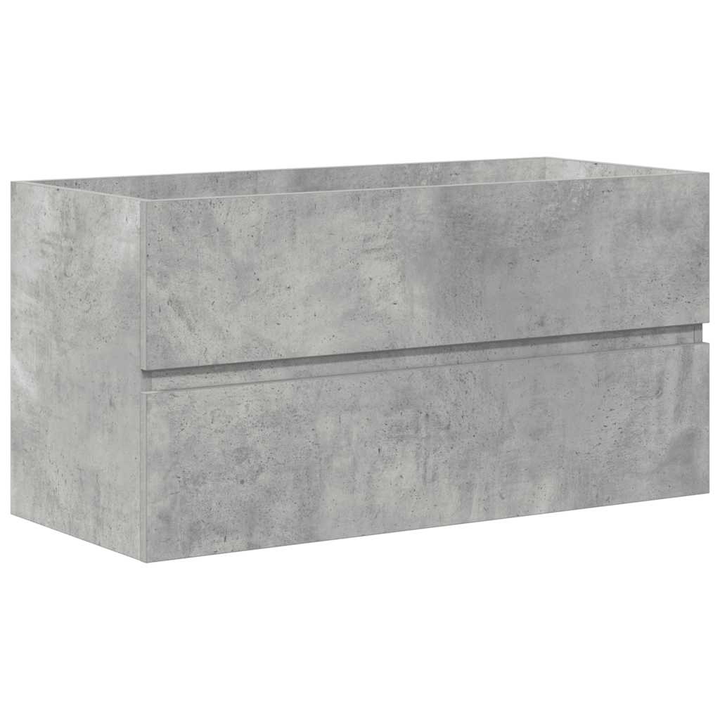 Ensemble de meubles de salle de bain 2 pcs gris béton