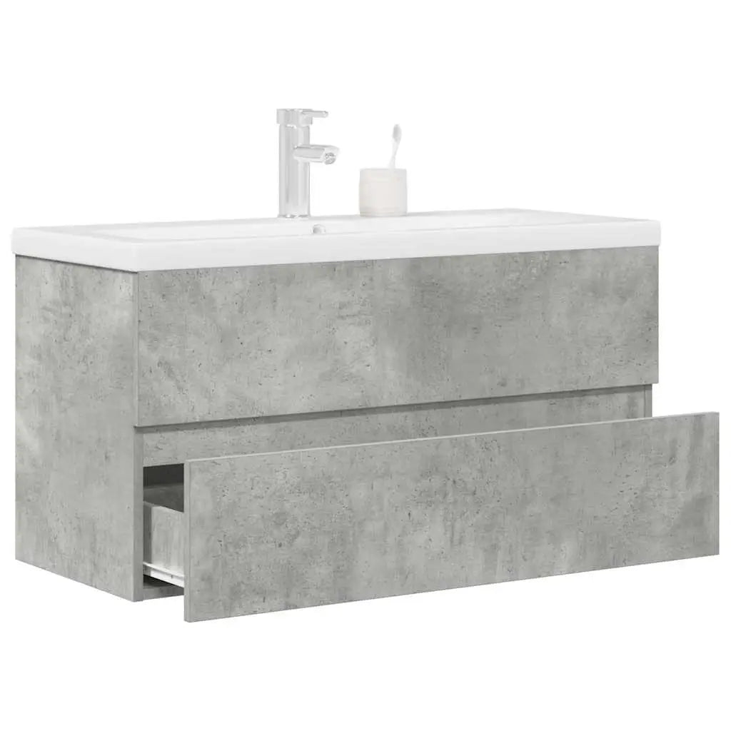 Ensemble de meubles de salle de bain 2 pcs gris béton - XIOS