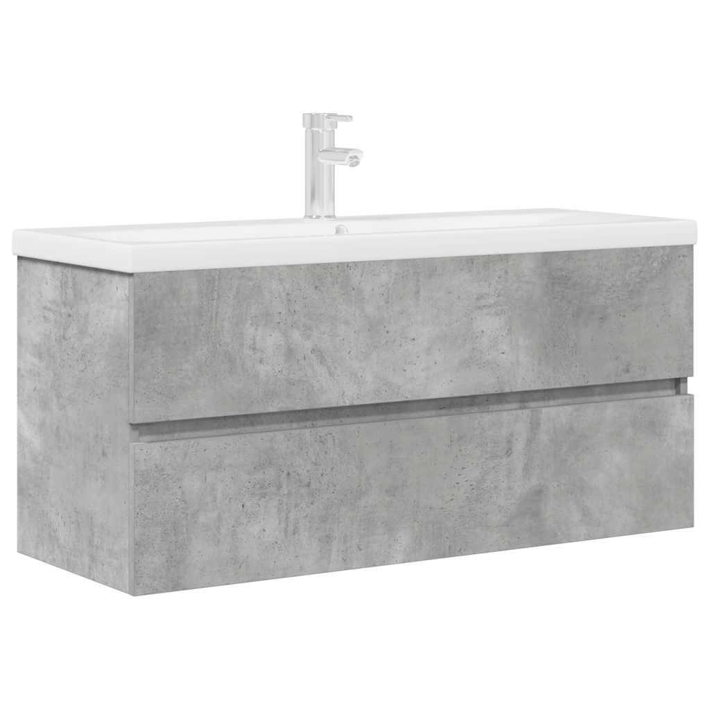 Ensemble de meubles de salle de bain 2 pcs gris béton