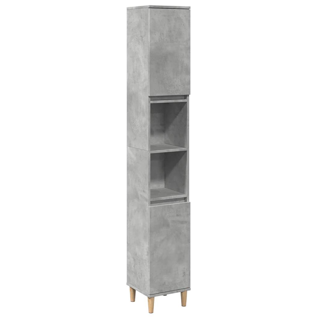 Ensemble de meubles de salle de bain 3 pcs gris béton