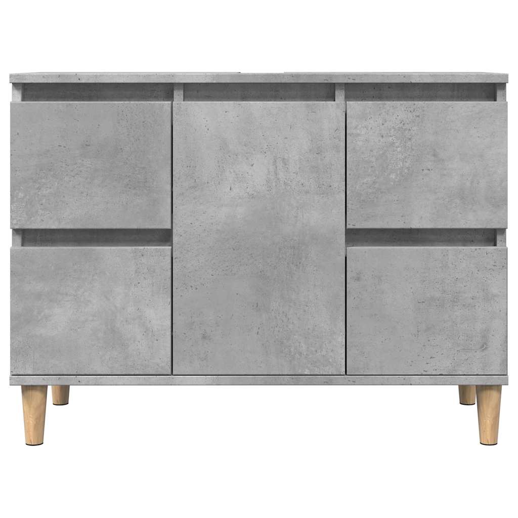 Ensemble de meubles de salle de bain 3 pcs gris béton