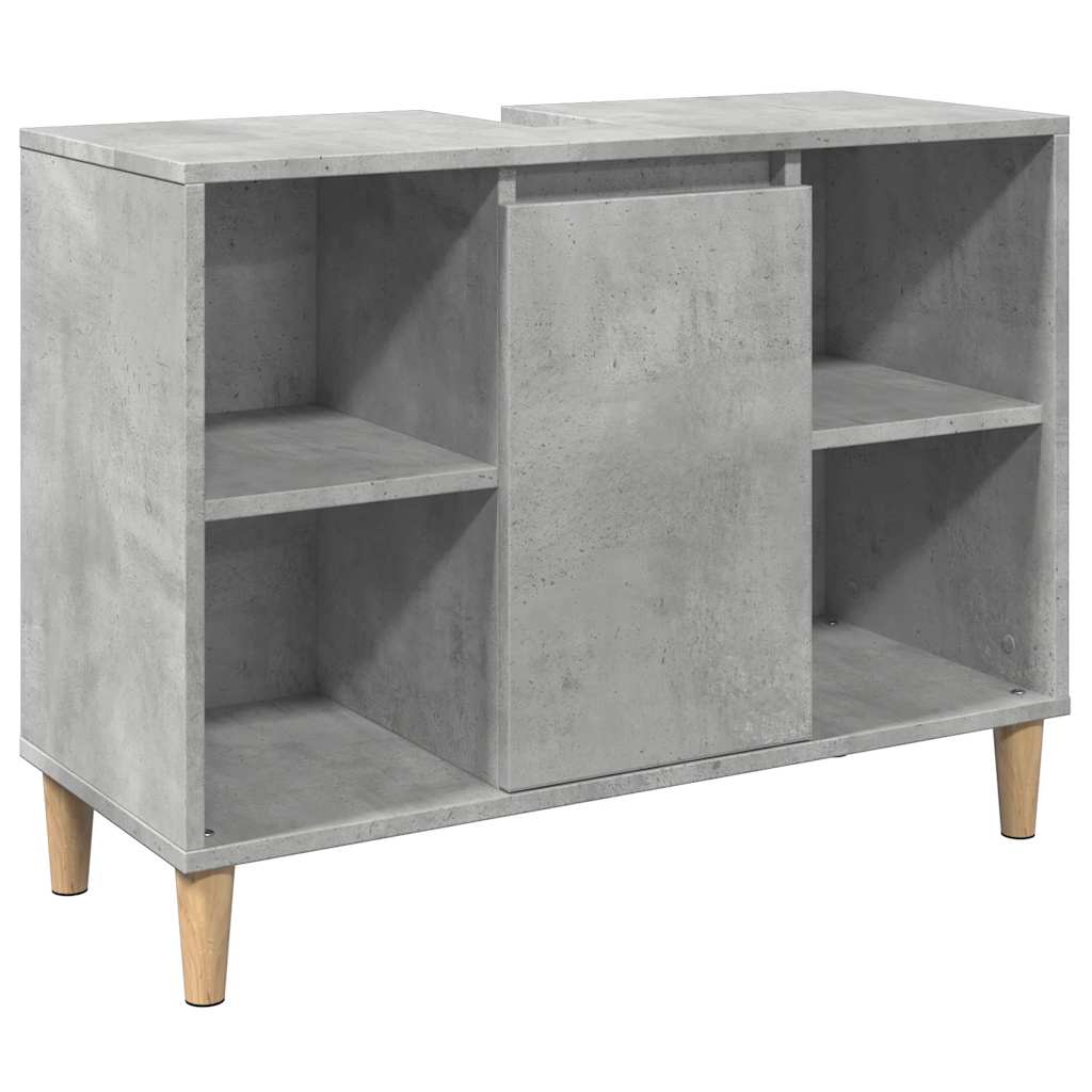 Ensemble de meubles de salle de bain 3 pcs gris béton