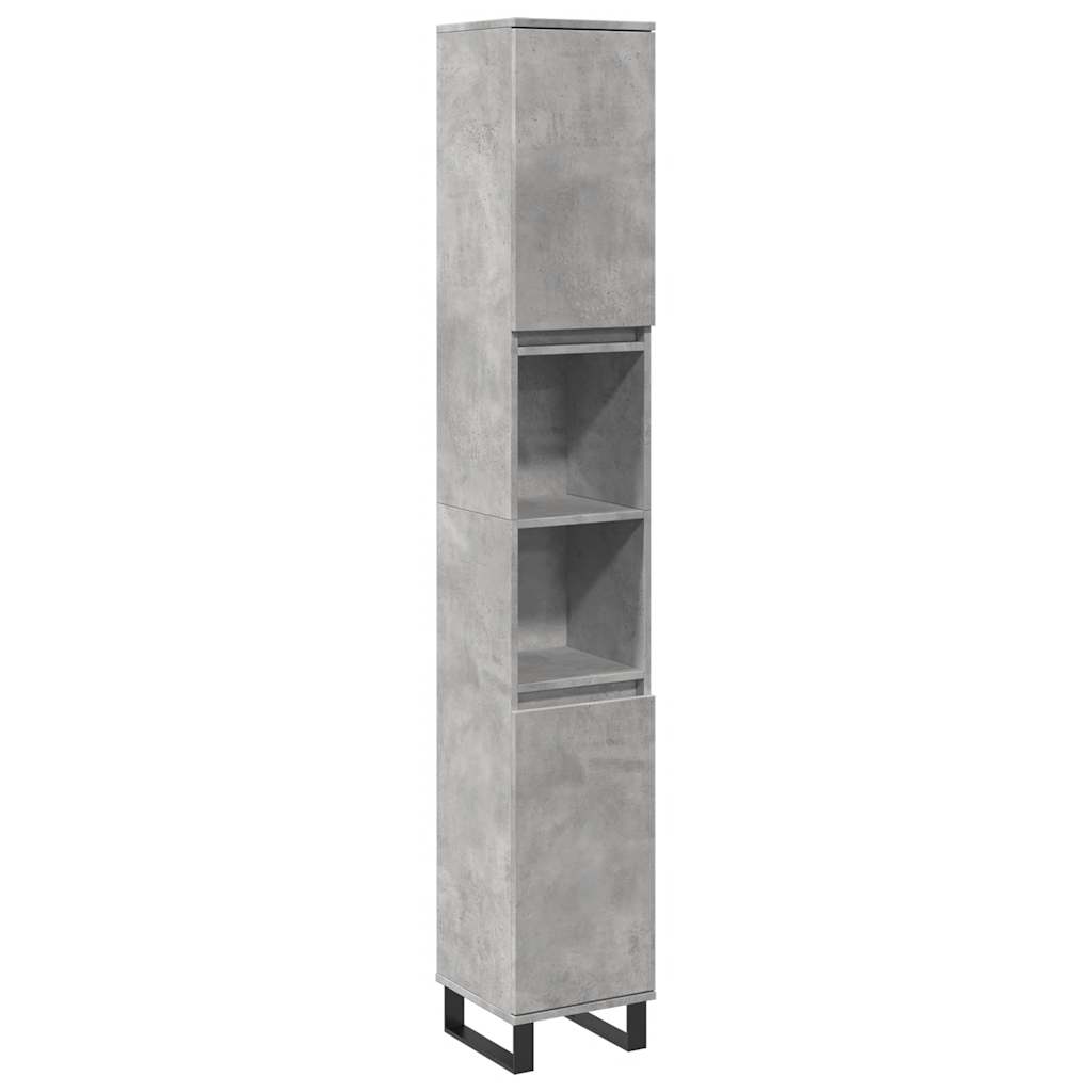 Ensemble de meubles de salle de bain 3 pcs gris béton