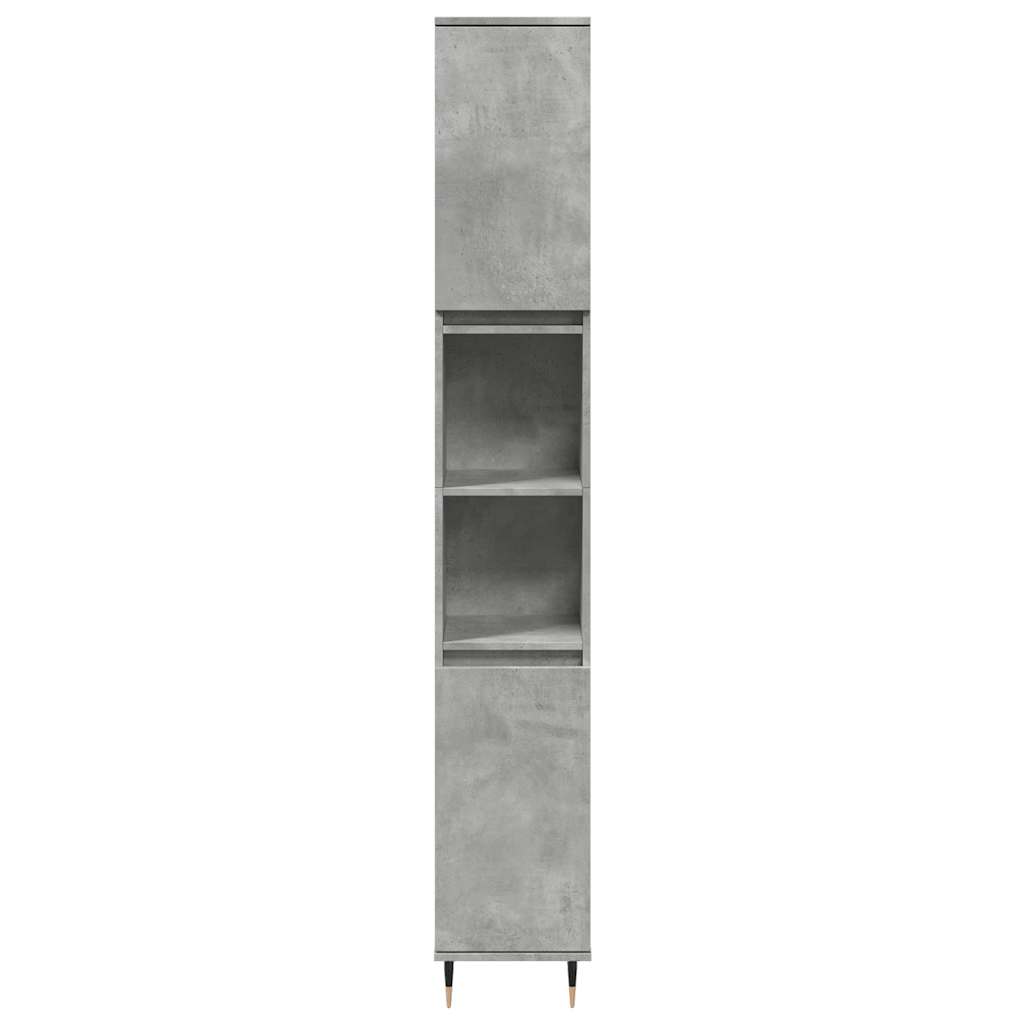 Ensemble de meubles de salle de bain 3 pcs gris béton