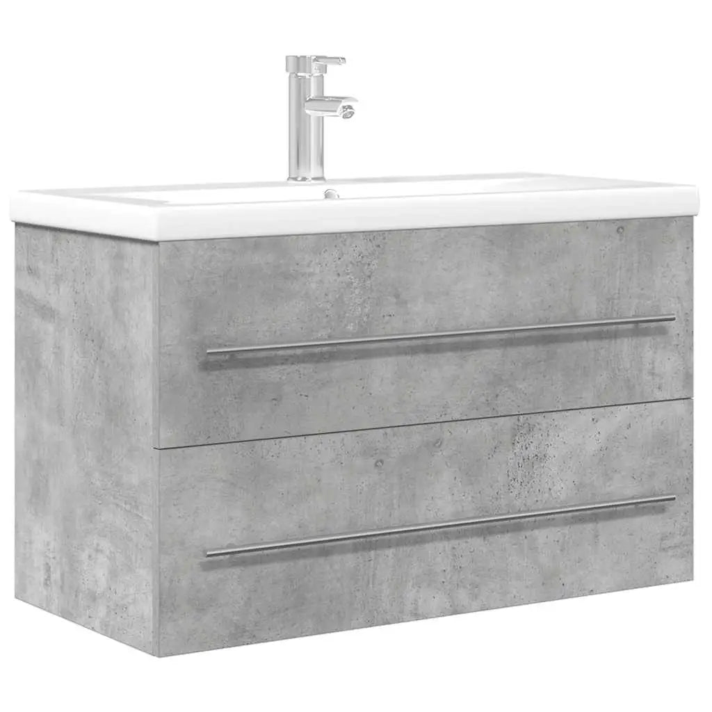 Ensemble de meubles de salle de bain 2 pcs gris béton - XIOS