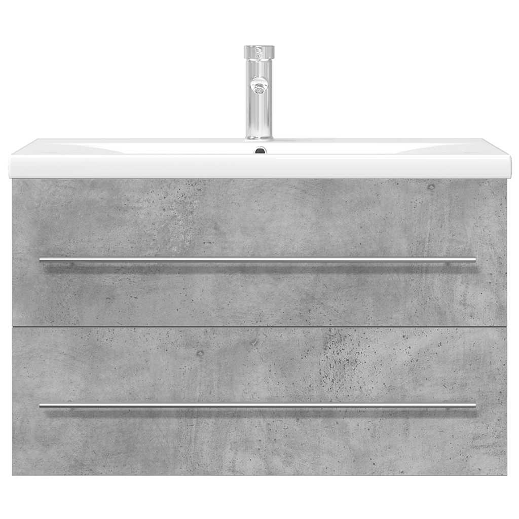 Ensemble de meubles de salle de bain 2 pcs gris béton