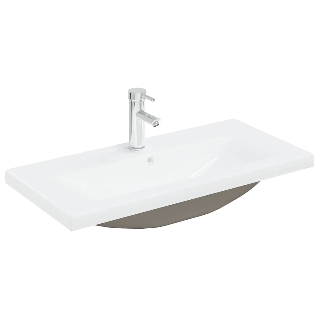 Ensemble de meubles de salle de bain 2 pcs gris béton