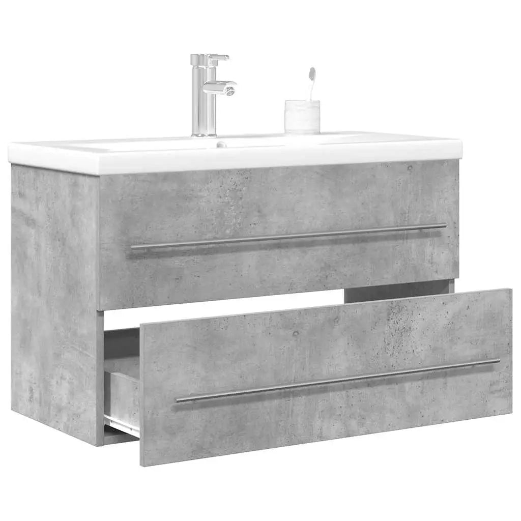Ensemble de meubles de salle de bain 2 pcs gris béton - XIOS