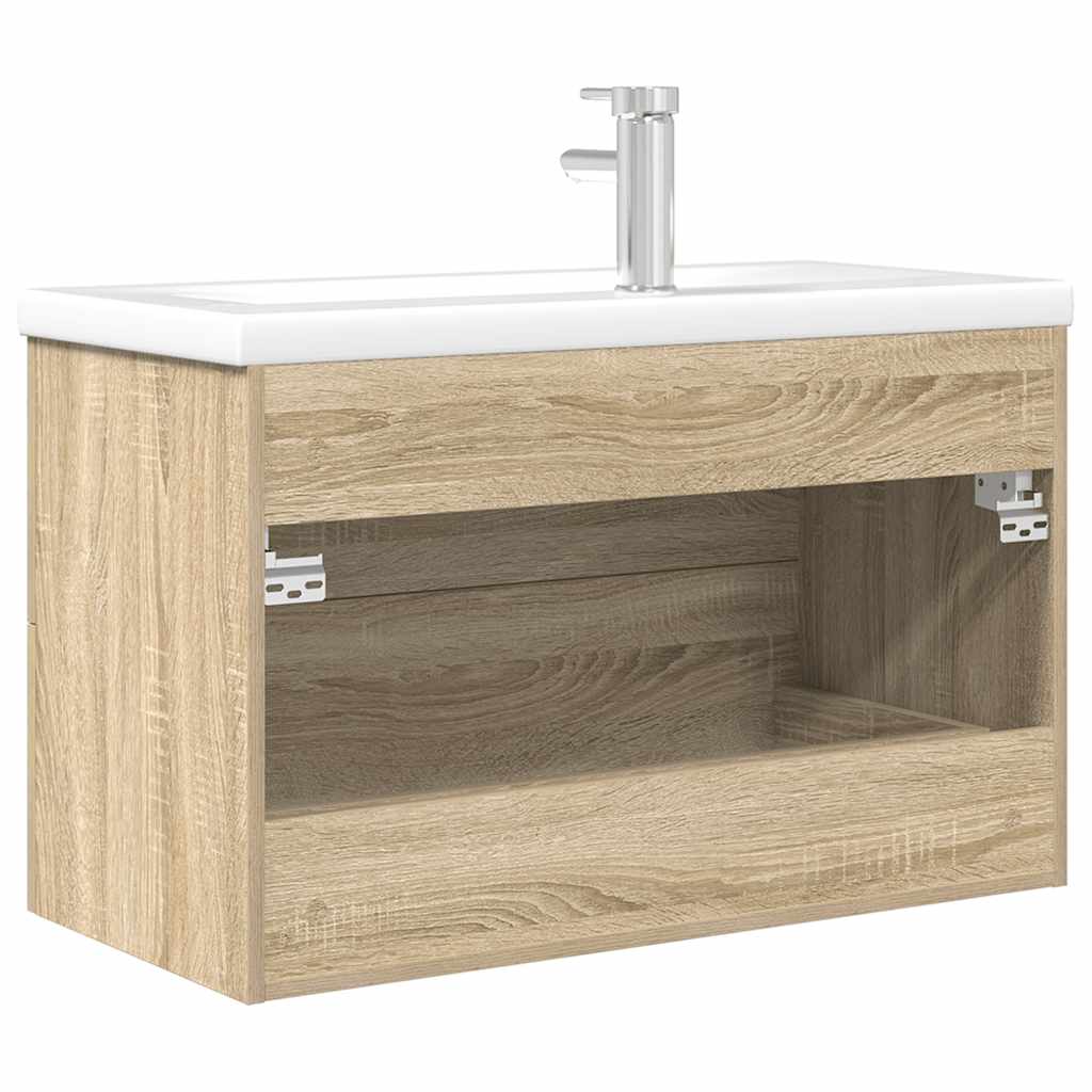 Ensemble de meubles de salle de bain 2 pcs chêne sonoma