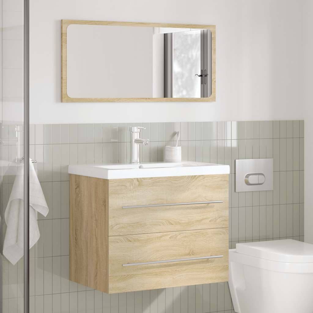 Ensemble de meubles de salle de bain 2 pcs chêne sonoma