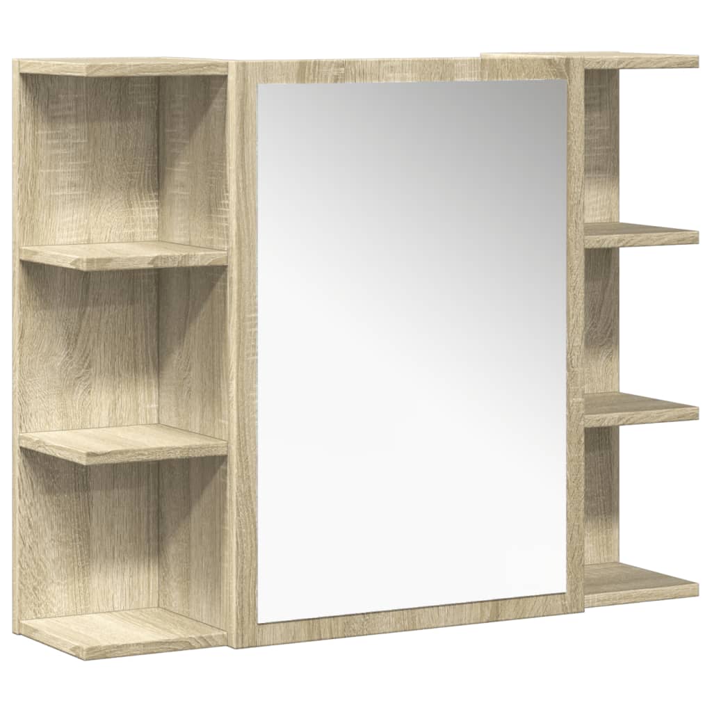 Ensemble de meubles de salle de bain 4 pcs chêne sonoma