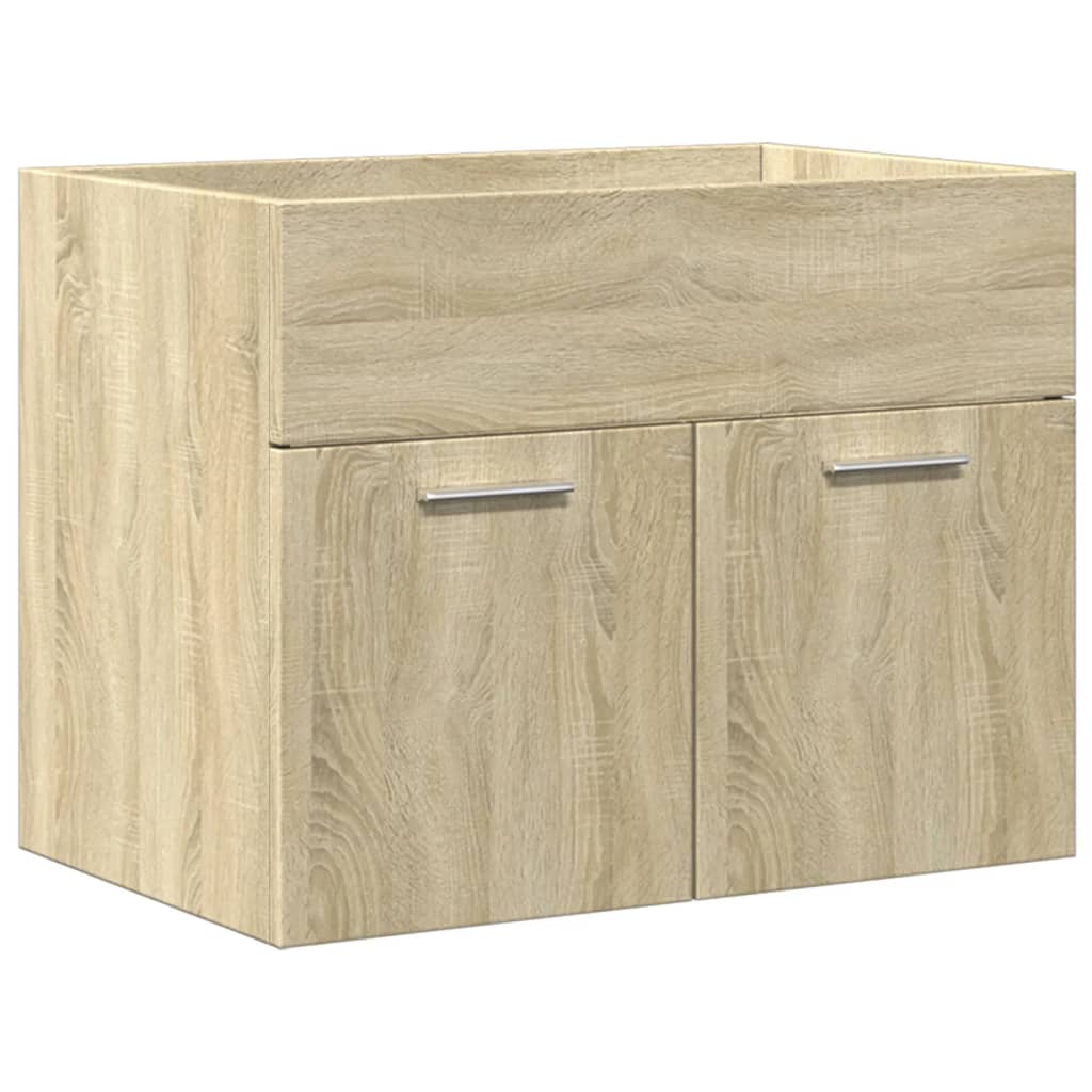 Ensemble de meubles de salle de bain 3 pcs chêne sonoma