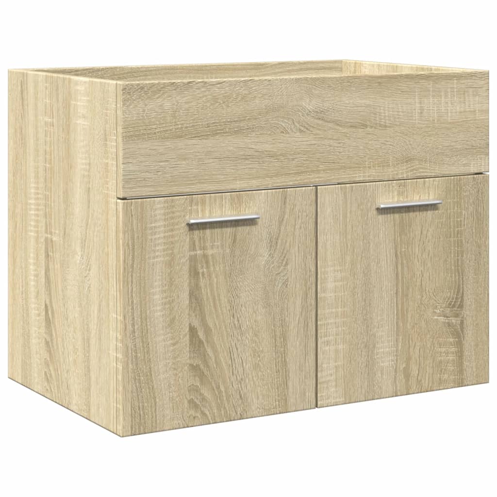 Ensemble de meubles de salle de bain 3 pcs chêne sonoma