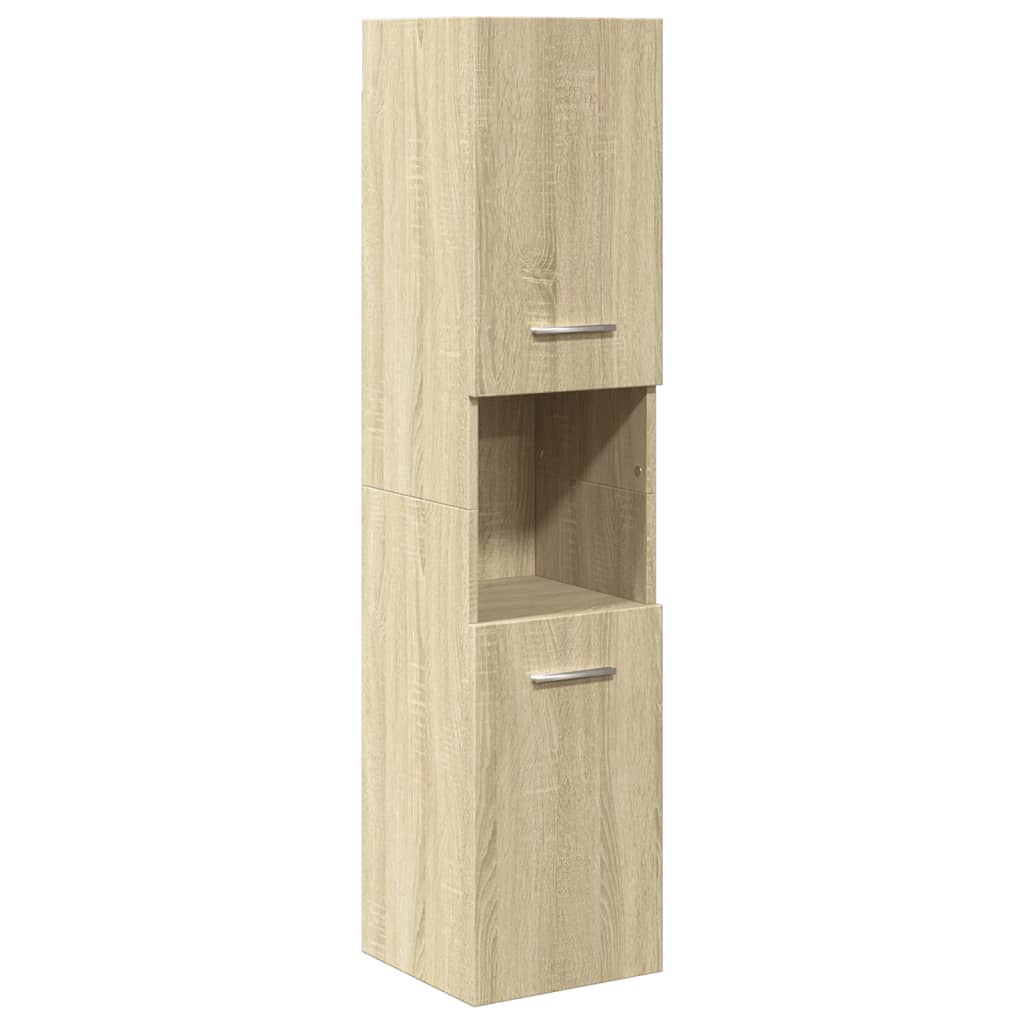 Ensemble de meubles de salle de bain 4 pcs chêne sonoma