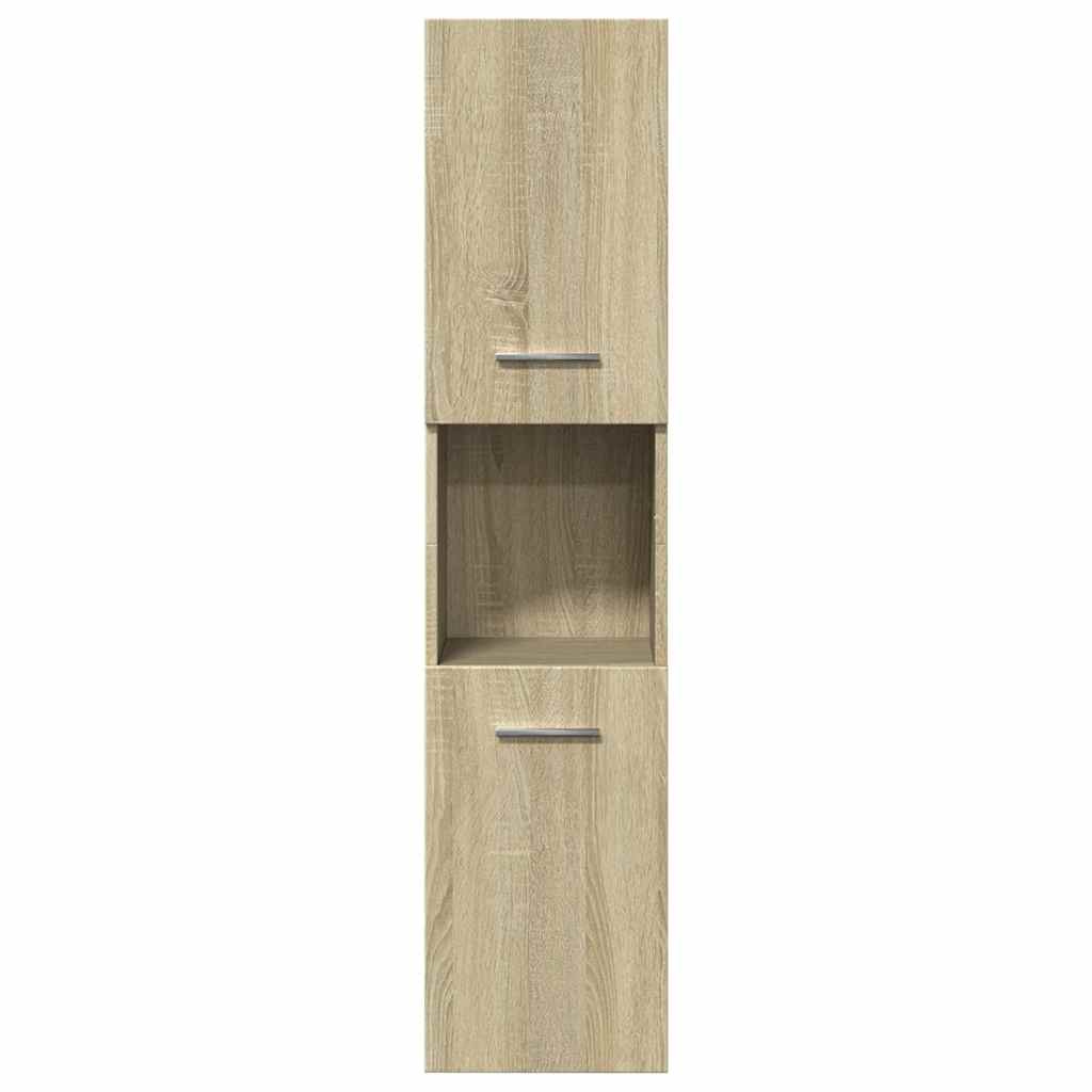 Ensemble de meubles de salle de bain 4 pcs chêne sonoma