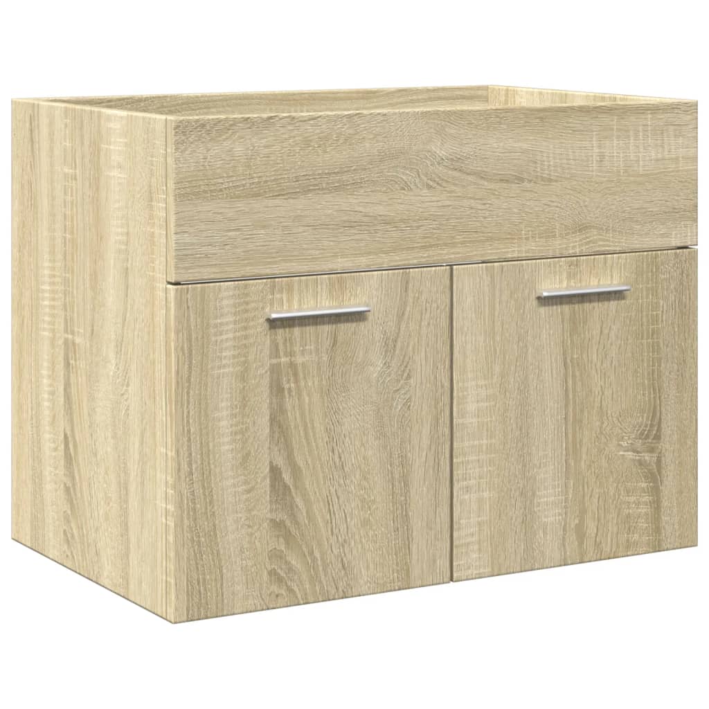 Ensemble de meubles de salle de bain 4 pcs chêne sonoma