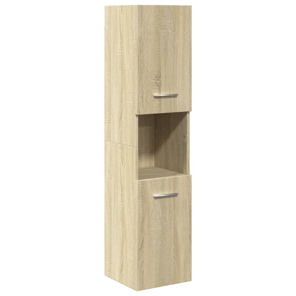 Ensemble de meubles de salle de bain 5 pcs chêne sonoma