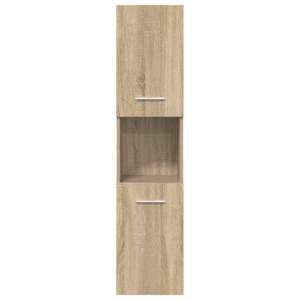 Ensemble de meubles de salle de bain 4 pcs chêne sonoma