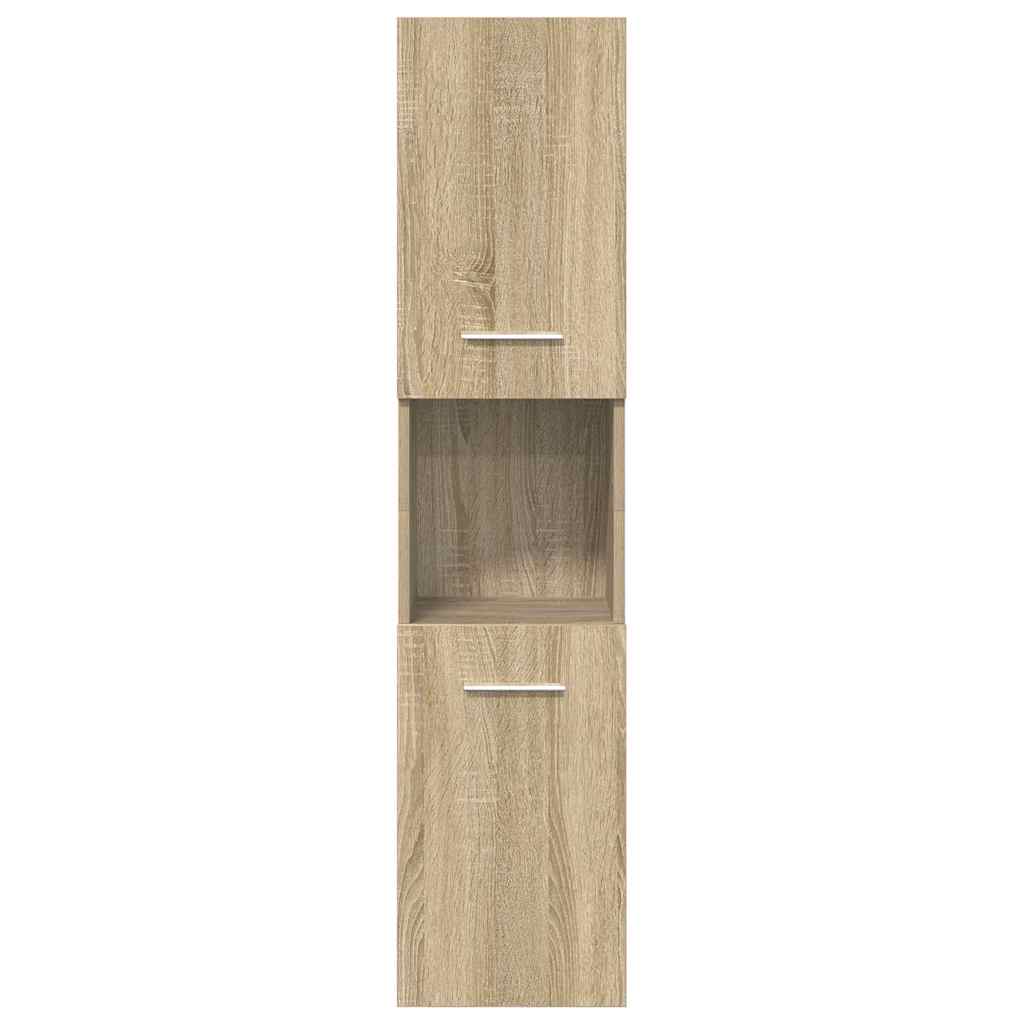 Ensemble de meubles de salle de bain 5 pcs chêne sonoma