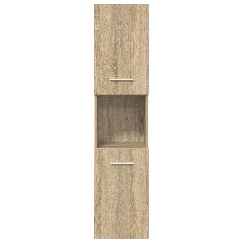 Ensemble de meubles de salle de bain 5 pcs chêne sonoma