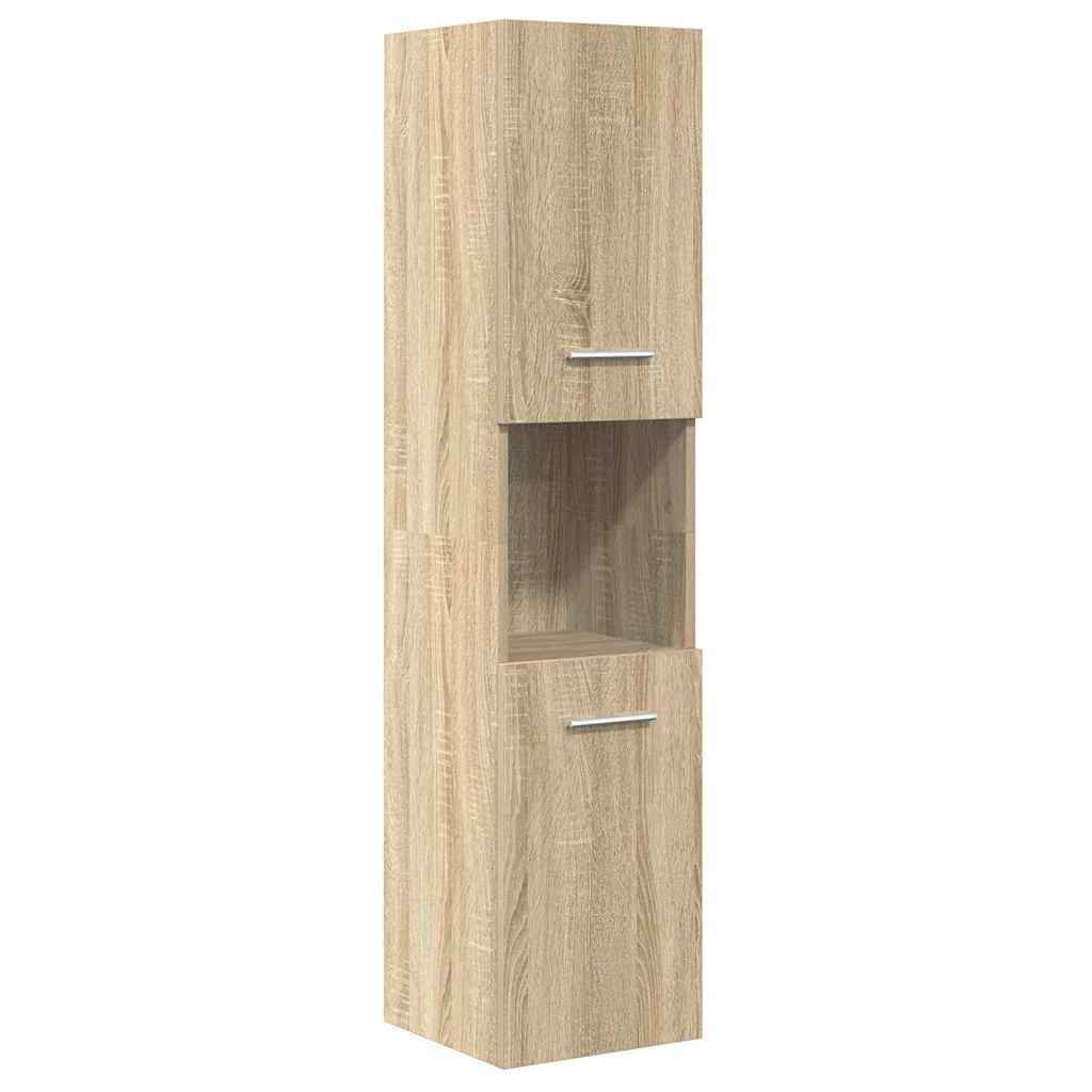 Ensemble de meubles de salle de bain 5 pcs chêne sonoma