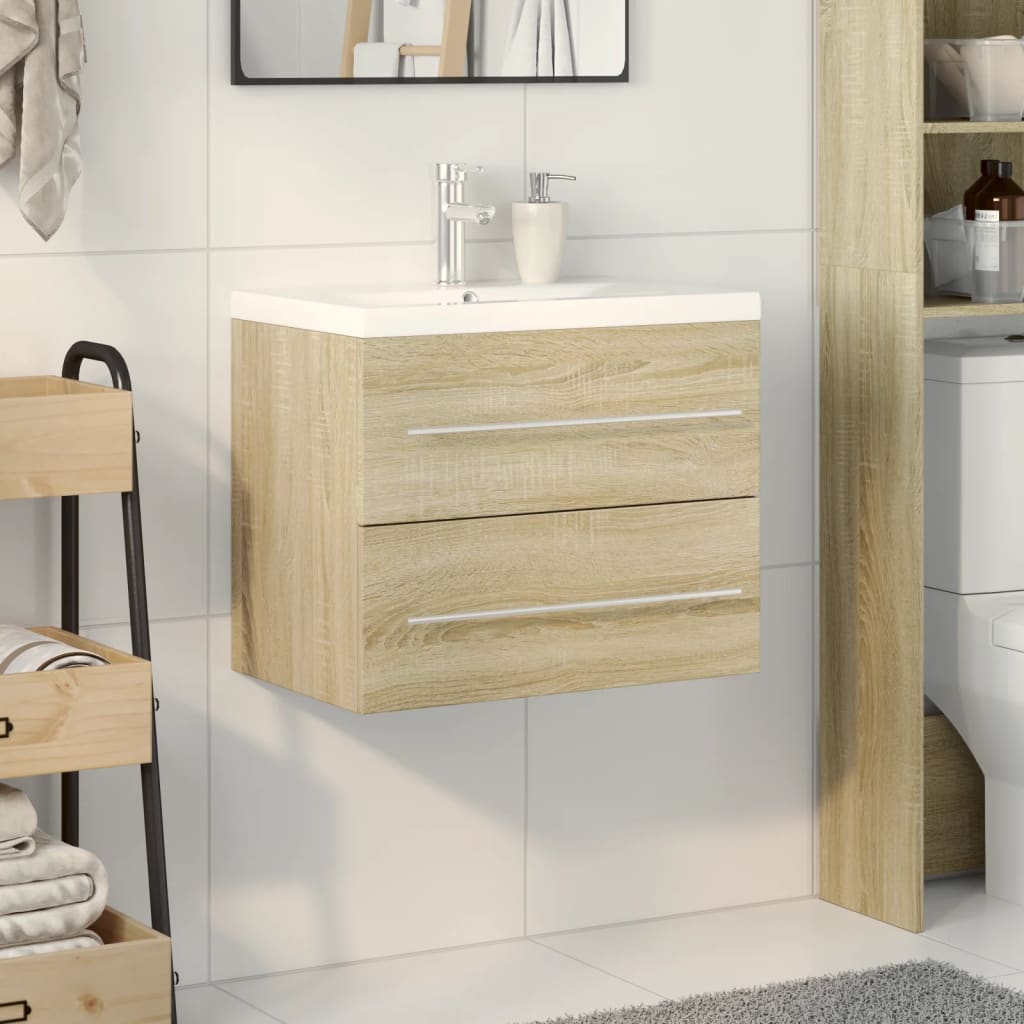 Ensemble de meubles de salle de bain 2 pcs chêne sonoma - XIOS