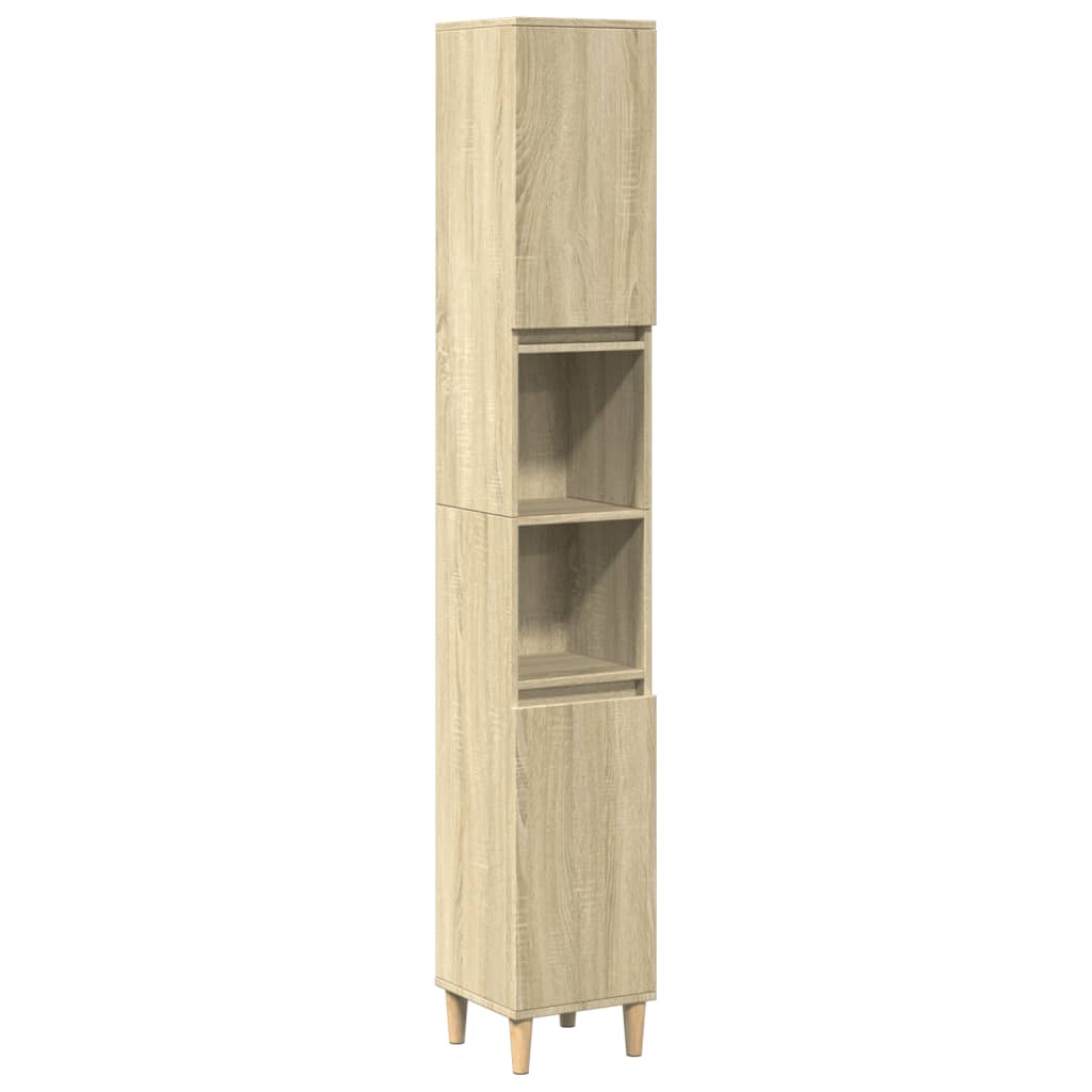 Ensemble de meubles de salle de bain 3 pcs chêne sonoma