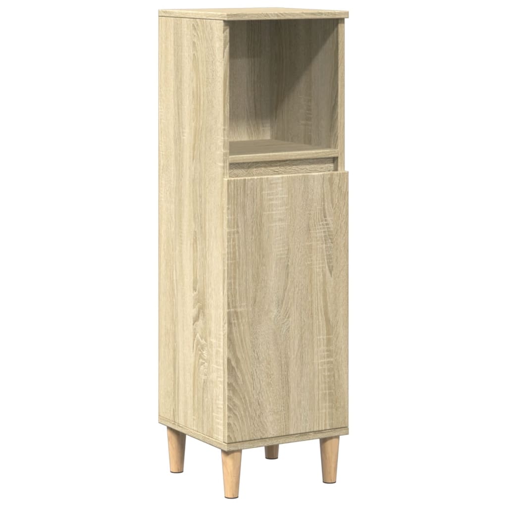 Ensemble de meubles de salle de bain 3 pcs chêne sonoma