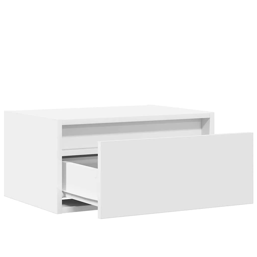 Table de chevet murale avec lumières LED blanc - XIOS