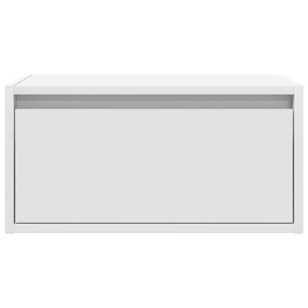 Tables de chevet murales avec lumières LED 2 pcs blanc - XIOS