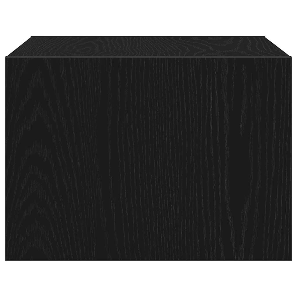 Table de chevet murale avec lumières LED chêne noir - XIOS