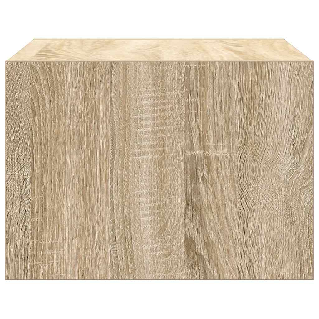 Table de chevet murale avec lumières LED chêne sonoma - XIOS