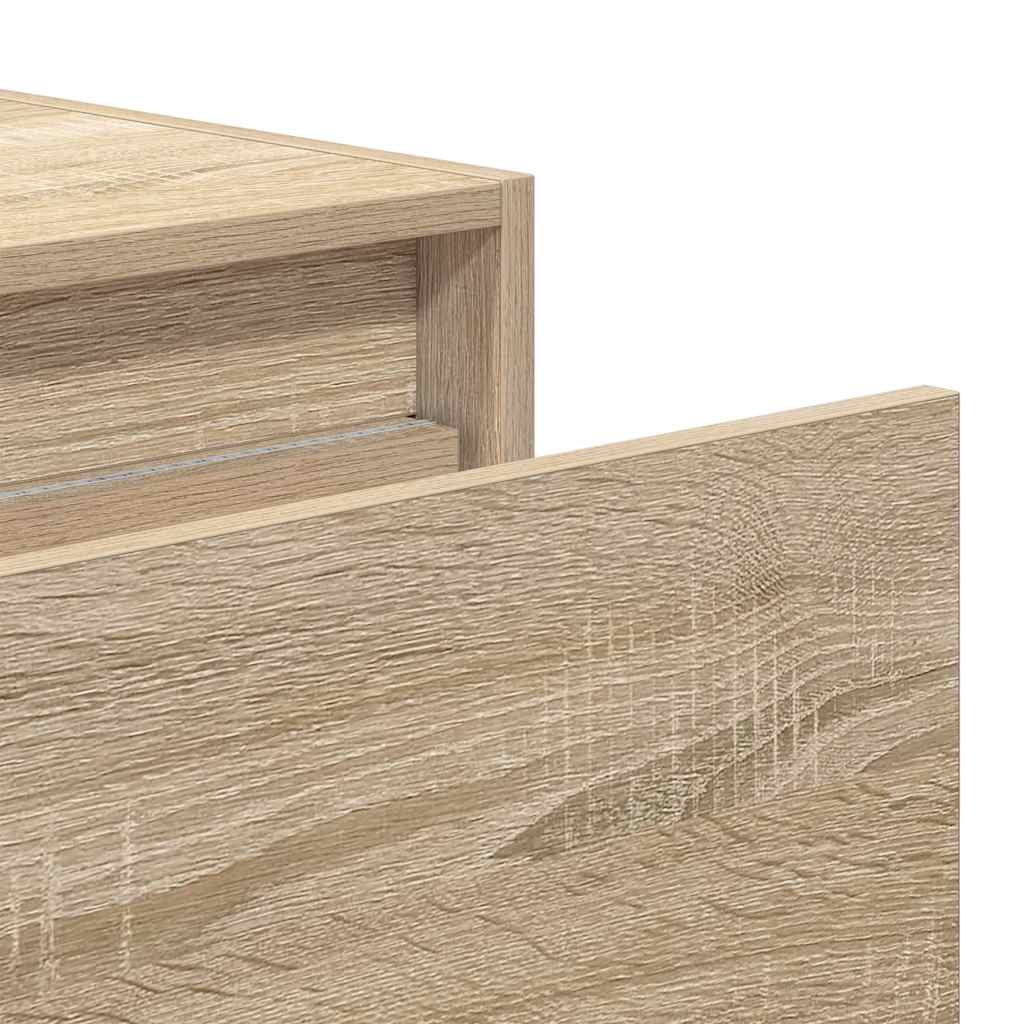 Table de chevet murale avec lumières LED chêne sonoma - XIOS