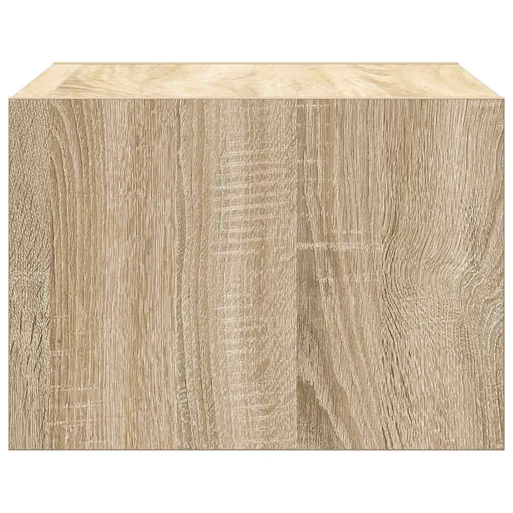 Tables de chevet murales avec lumières LED 2 pcs chêne sonoma - XIOS