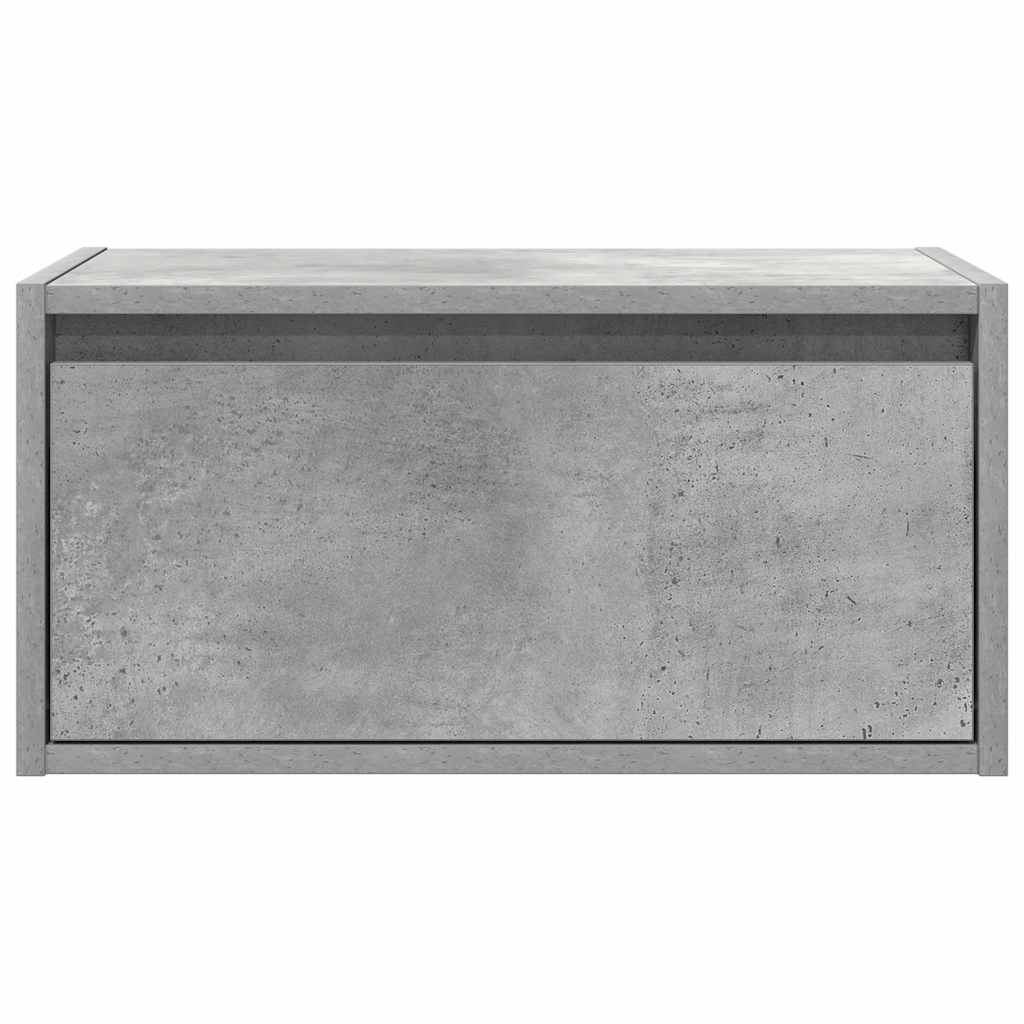 Table de chevet murale avec lumières LED gris béton - XIOS