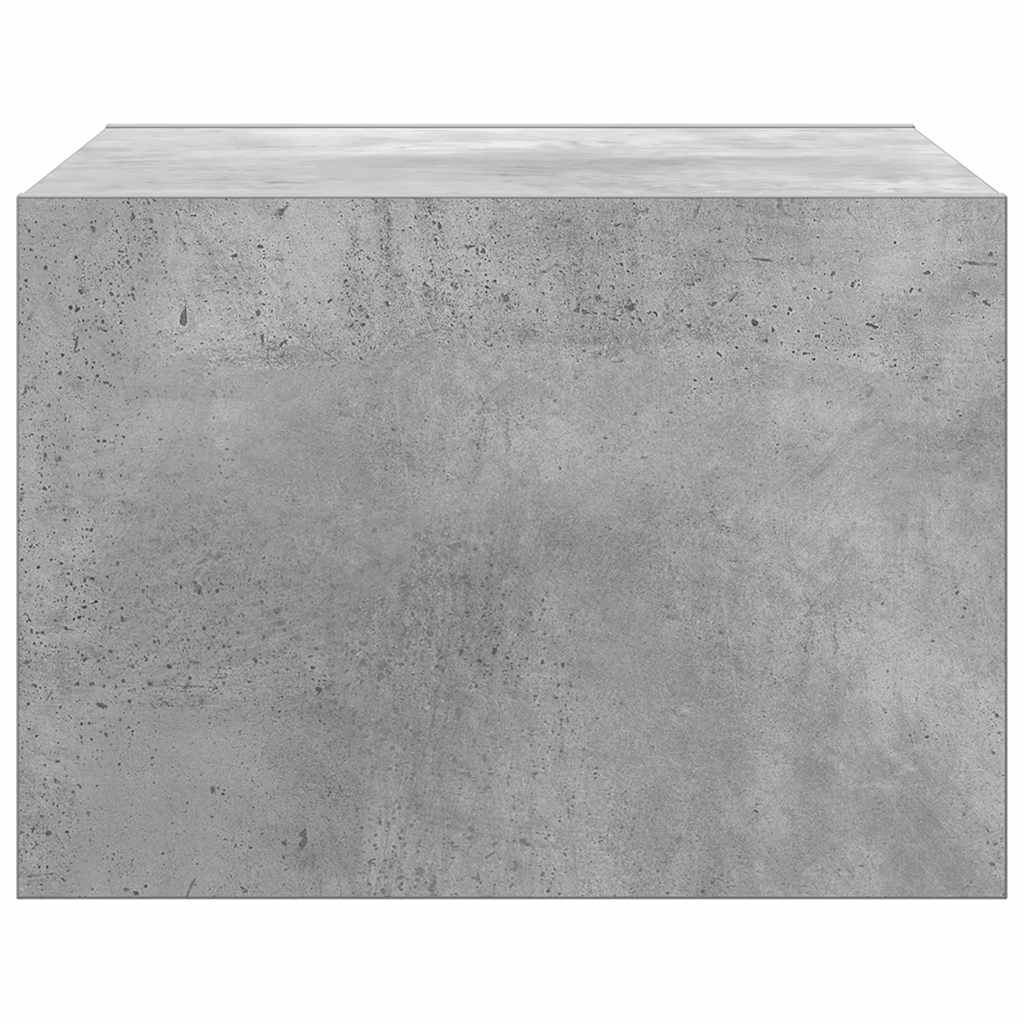 Table de chevet murale avec lumières LED gris béton - XIOS