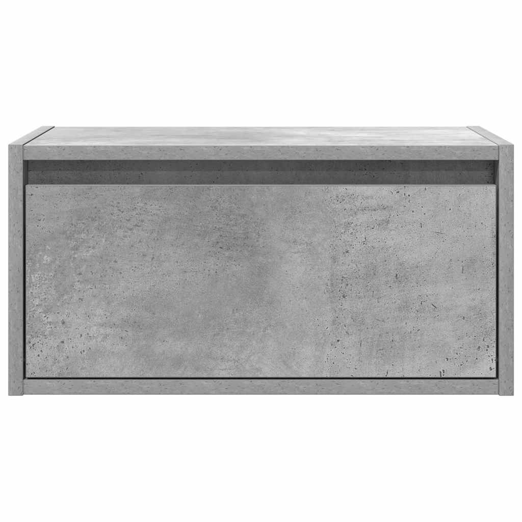 Tables de chevet murales avec lumières LED 2 pcs gris béton - XIOS
