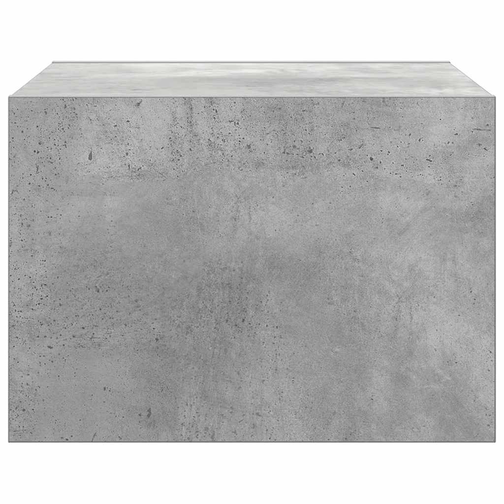 Tables de chevet murales avec lumières LED 2 pcs gris béton - XIOS