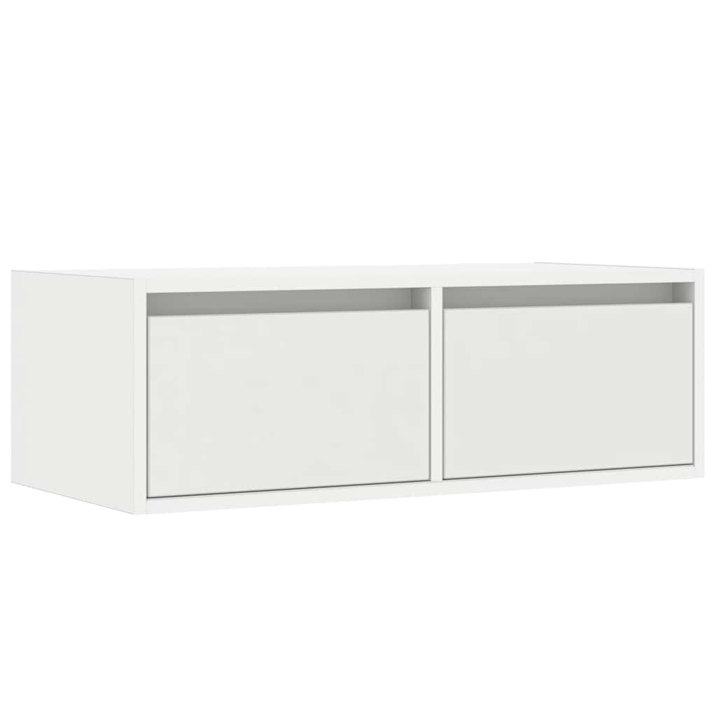 Meuble TV avec lumières LED blanc 75x35,5x25 cm - XIOS