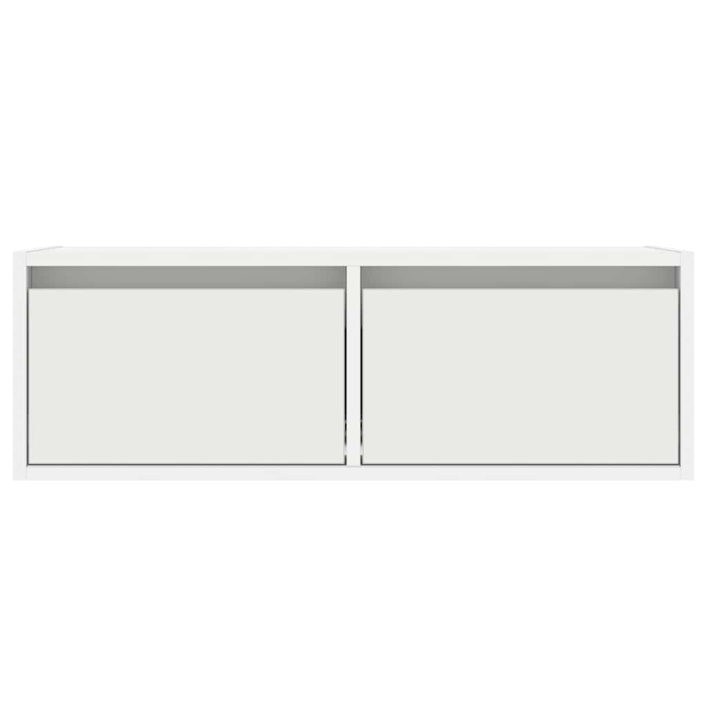 Meuble TV avec lumières LED blanc 75x35,5x25 cm - XIOS