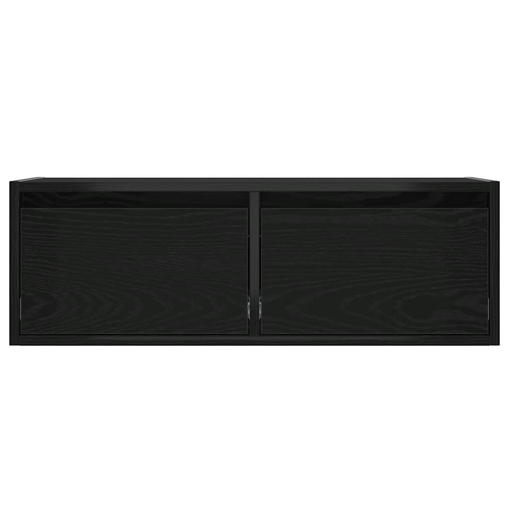 Meuble TV avec lumières LED chêne noir 75x35,5x25 cm - XIOS