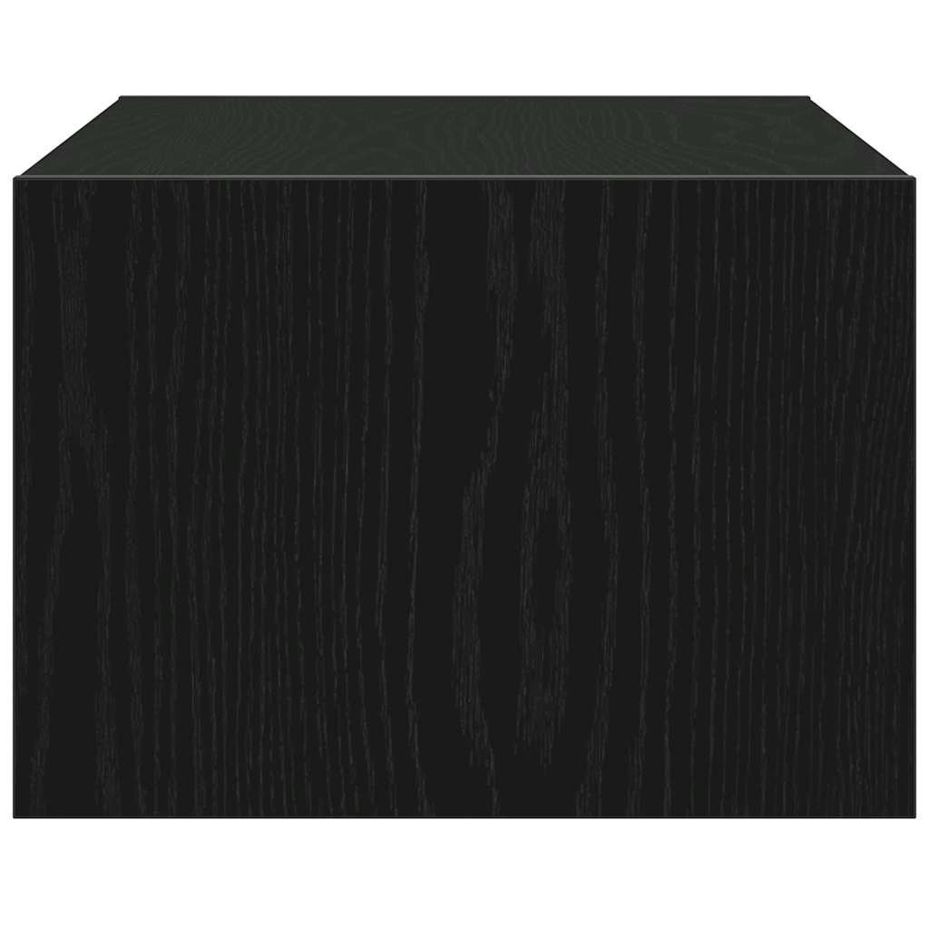 Meuble TV avec lumières LED chêne noir 75x35,5x25 cm - XIOS