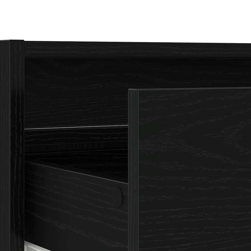 Meuble TV avec lumières LED chêne noir 75x35,5x25 cm - XIOS