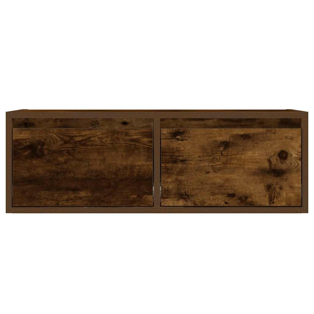 Meuble TV avec lumières LED chêne fumé 75x35,5x25 cm - XIOS